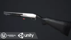 Remington 870 Marine Magnum Low-poly  3D model