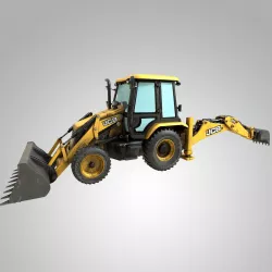 Rigged Excavator - Maya Rig Low-poly  3D model
