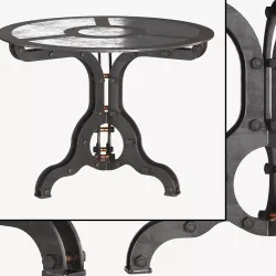 Rust end table 3D model