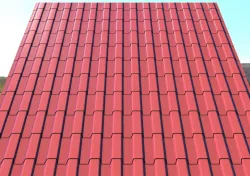 seamless texture of red roof tiling 3D model