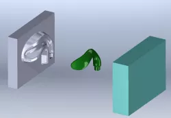 Solidworks Surface Mold separation Example