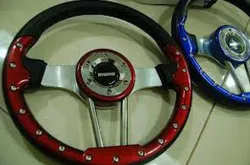 The steering wheel 