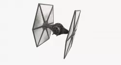 TIE-fo space superiority fighter Low-poly  3D model
