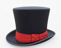 Top Hat Low-poly  3D model