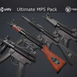 Ultimate MP5 Pack Low-poly  3D model