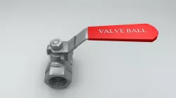Valve ball handle Low-poly  3D model