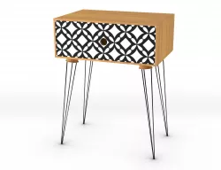 VidaXL - Retro single drawer bedside table 3D model