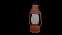 Vintage Oil Lamp voxel 3D model