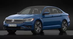 Volkswagen Jetta Sel 2019 Detailed Interior 3D model