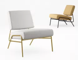 West Elm Wire Frame Slipper Chair 3D model