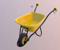 wheelbarrow model Low-poly  3D model
