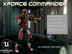 XForce Commander for UNREAL Low-poly  3D model