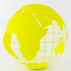 Yellow Earth Globe  3D model