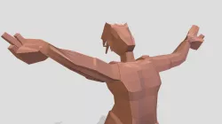 Tree man does a pose