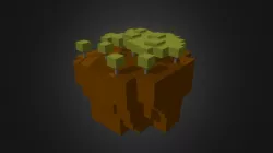 Trees on floating rock