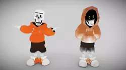 Underswap Papyrus + Dustswap Low-polyish Models