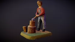 Vintage  paper mache/wood folk art