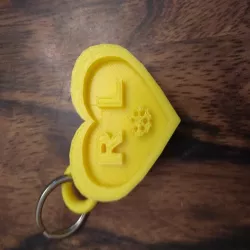 2-Sided Heart Keychain