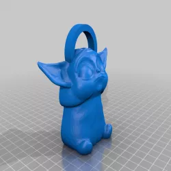 Baby Yoda Ding Ding Keychain