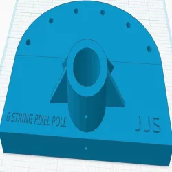 Curved RGB Pixel Pole EMT Mount