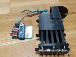 Experimental QRO magloop slide variable capacitors (3 and 5mm spacing, ~3-90 pF)