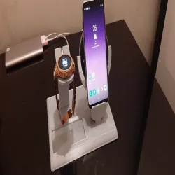 samsung wireless charger + fossil smartwatch stand