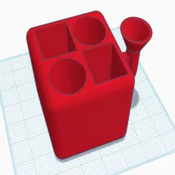 Square Self Watering Pot with Four Planting Spaces