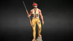 Warrior - posed and T-posed