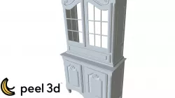 Wooden buffet scanned with peel 3d