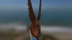 Wooden Eagle Sculpture