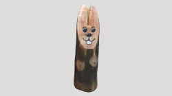 Wooden Easter Bunny Sculpture 3D Scan