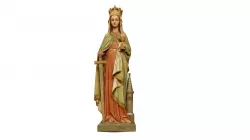Wooden Saint Barbara Statue