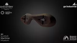 Wooden snow goggles belonging to Captain Scott