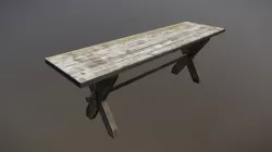 Worn garden table (LowPoly)