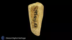 XFP-056  bone artifact, Sanak Island, Alaska.