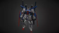 zz gundam battle damage pose