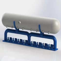 Air / Water Tank / Reservoir - with support for 8 solenoid valves