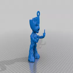 Angry Groot keychain