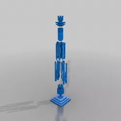 Art Deco Clock Tower Put-Together Model / Relogio de Av. Goias, Goiania