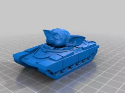 Baby Yoda in a tank