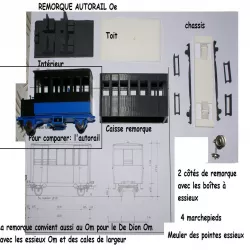 De Dion Trailor - remorque  for Railbus Autorail