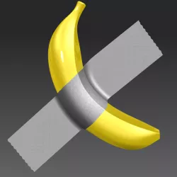 Duct-Taped Banana Art (Multicolor)