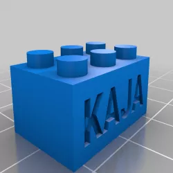 LEGO compatible Text Brick Kaja 3x2