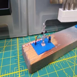 N Scale Customizable Railroad Crossing Signs