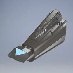 The Mandalorian beskar armor left arm