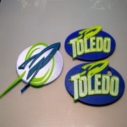 University of Toledo Rockets Keychain, Pin, Button