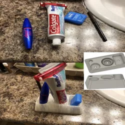 Washroom toothpaste stand
