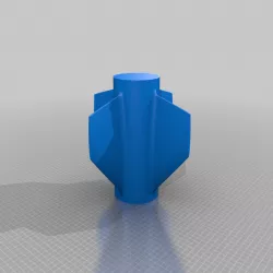 Water rocket fins (can be printed on a 20x20 printer)