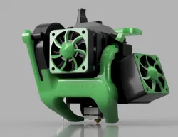 All metal direct drive (no bowden) for BMG extruder and E3D v6 heatsink