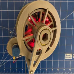 Auto-winding drum for weight-driven clock